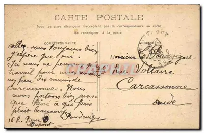 PARIJS - La Conciergerie — uitzicht van de brug en het rivier — uitgever niet geïdentificeerd — Achterkant
