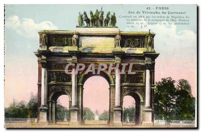 Arco do Triunfo do Carrousel — Paris — editor L. Boisson, n° 62