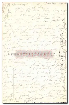 Arco do Triunfo do Carrousel — Paris — editor L. Boisson, n° 62 — Verso