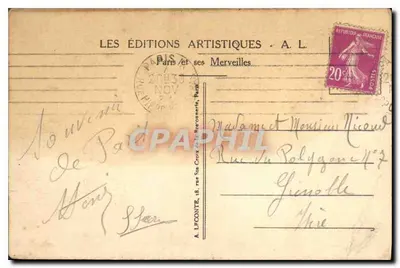 Paryż - Rue de Rivoli — Rivoli Street — A. L. — Rewers