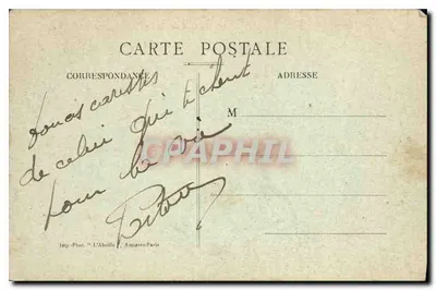 Parigi — La Cour du Carrousel e monumento a Gambetta — Imp. Phot. L'Abeille, Asnières — Verso