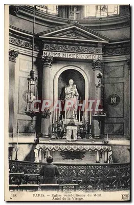 Paris — Igreja de Saint-Etienne du Mont. Altar da Virgem — NDHOT.
