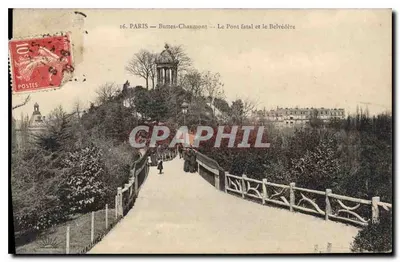PARIS — Buttes-Chaumont — Most śmiertelny i widokowy punkt