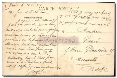 Paryż - Plac Republiki — statua Republiki — J.H. wydawca, nr 13 — Rewers