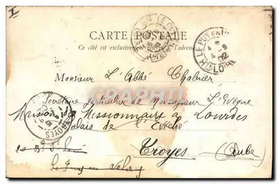 Le Puy — Pic d'Aiguilhe i miasto — B. E., Paryż — Rewers