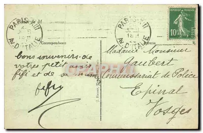Paryż — Katedra Notre-Dame — J. Hauser, Paryż, n° 1384 — Rewers