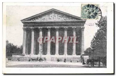 Paris — A Igreja de Santa Madeleine — CPAPHIL n°5