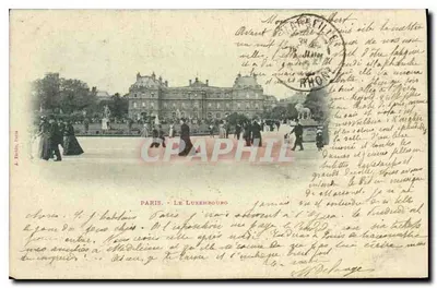 Paryż - Łuksemburg — widok ogrodu i pałacu, wydawca A. Pailly, Nîmes