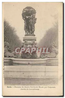 Paryż — Fontaine des Quatre Parties du Monde, autorstwa Carpeaux — L. J. & Cie, wydawcy, Annonay, Paryż