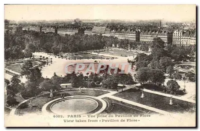 Paryż — Widok z Pavyloenu Flore — Wydawca MP Le Deley, Paryż, nr 4002