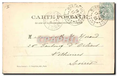 Las Vincennes — Grecki Tempel — Fot. Bousset, wyd. Paryż — Rewers