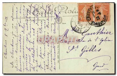 Chartres — La Cathédrale — L.L. — Imp. Lévy Fils & Cie — Verso