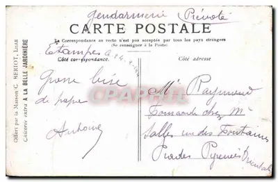 Stara pocztówka Paryż Mały Pałac Champs Elysees — Rewers