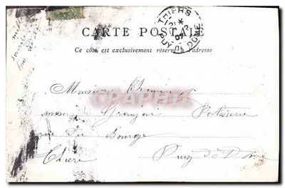 Pałac Bourbon — widok mostu i Seiny — wydane przez Le Bon Marché — Paryż — Rewers