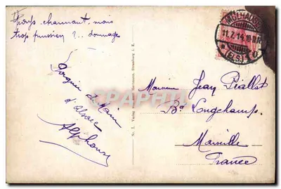 Mulhouse — Widok ogólny — wydawca Hartmann, Strasbourg, nr 1 — Rewers
