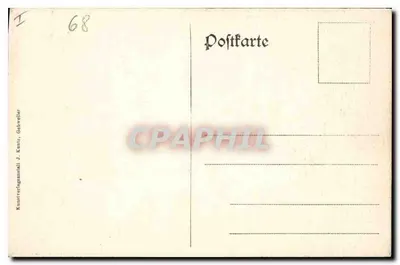 Wnętrze kościoła św. Fiddolin — Mulhhausen, Alzacja — wydawca J. Kunis, n° 68 — Rewers