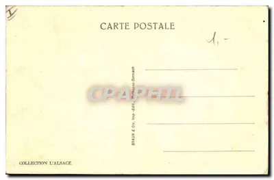 Kąt starego Colmar — widok pod łukiem — wydawca Braun & Cie, Mulhouse-Dornach — Rewers