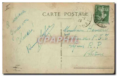 Colmar — Vista Geral e os Vosges — editor Manouet — Verso