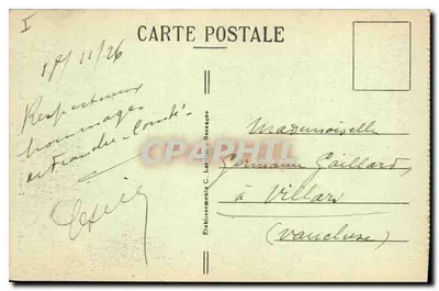Fronteira Franco-Suíça — As Escadas da Morte — C. Lardé, n°1041 — Verso
