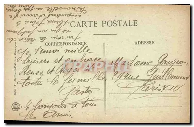 Os Rápidos do Doubs — Fronteira Franco-Suíça antes da queda — Éd. L. Gaillard-Fédré, n° 858 — Verso
