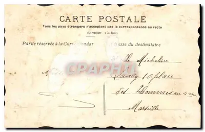 Buquê de planta seca — Carta postal de Marselha — Editor: Groupe Collection — Verso