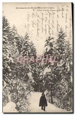 Montanhas do Doubs sob a neve — Cliché Charles Simon, em Maîche