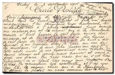 Widok z parku Vichy — animowana scena — wydawca Pichy, n° 25 — Rewers