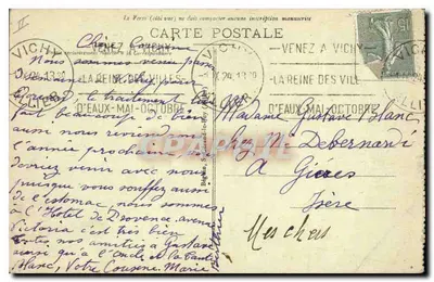 Vichy - O Estabelecimento Termal — editor CRAPHIL, n° 442 — Verso