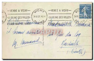 Vichy - Bassin en los nuevos parques — Reverso