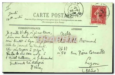 Vichy — Środkowa aleja Parku — LL. — n°66 — Rewers