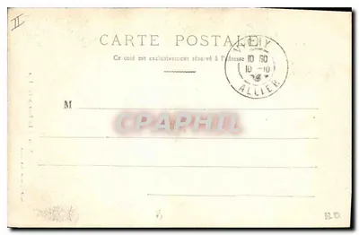 Vichy — Wieża zegarowa — Cliché Galeries Parisiennes — Rewers
