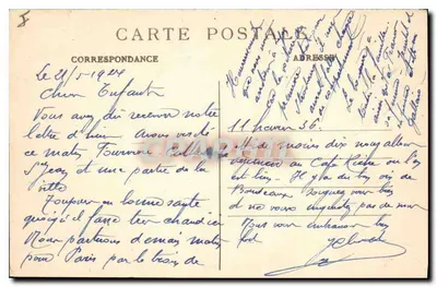 Lyon — Most Sądowy i Wzgórze Fourvière — E.R. nr 232 — Rewers