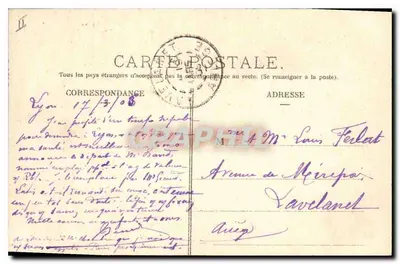 LYON — O Palácio de Justiça — J. Jarnet, Lyon — Verso