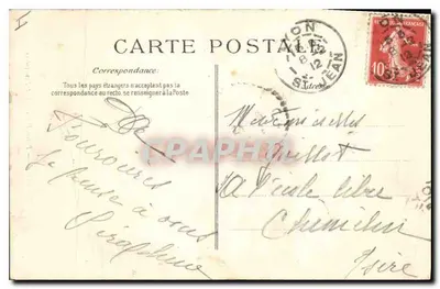 LYON — Plac Bellecour i Fourvières — Wydawca E.D. n° 1176 — Rewers