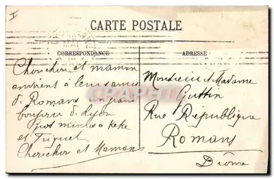 LYON — Binnenkant van de Beurs — "De Uren", Meesterwerk van Bonnassieu — LL. Selecta — Achterkant