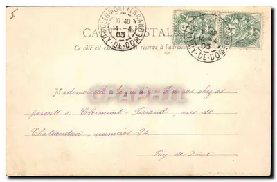 Lyon - La Bourse — widok budynku — Karta pocztowa — Rewers