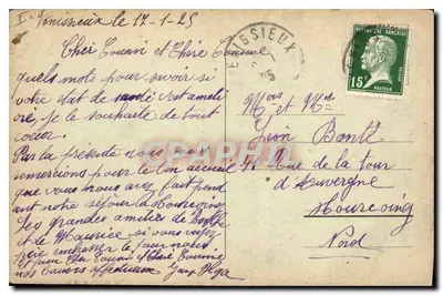 Lyon — O Palácio da Bolsa — M. F. — Verso
