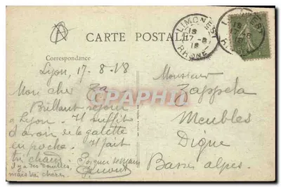 Lyon - Pałac Handlu — B. F., PARIS N°41 — Rewers
