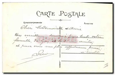 LYON — Torre Metálica de Fourvière — Garrier, série modelo depositado — Verso
