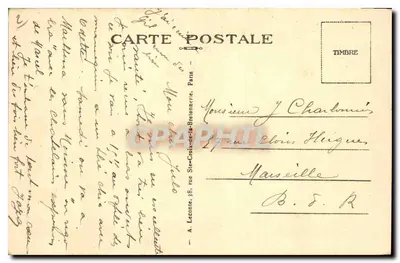 Paris — Arc de Triomphe — unidentified publisher, series no. 6 — Back