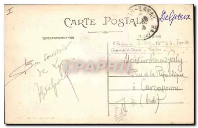 LYON — Bazylika N.-D. de Fourvière — Widok ogólny — Carrier édit., model zarejestrowany — Rewers