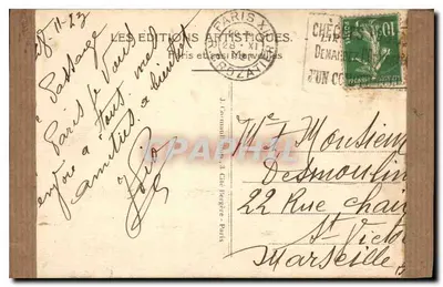 París — El Boulevard y el Arco de Triunfo de la Puerta Saint-Denis — LIP — Reverso
