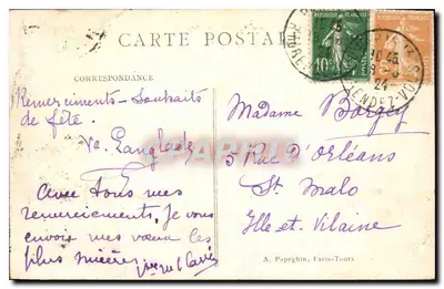 Paris — A Conciergerie — A.P. A Conciergerie — Verso