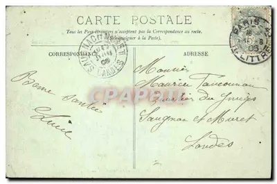 Paryż — Widok panoramiczny mostu Alexandre III, w kierunku Invalidów — LL. n°33 — Rewers