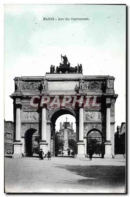 Paryż - Arc de Carrousel — Stara pocztówka z kolekcji