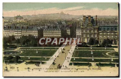 Paryż — Ogrody Tuileries i Pałac Marsan — wydawca B.D. n° 4075