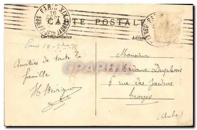 PARIS — Strzała Notre-Dame i panorama Seiny (strona wschodnia) — G. M., nr 144 — Rewers