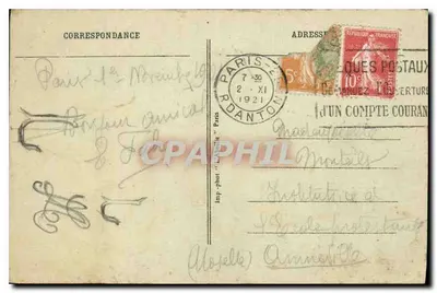 Paris - Arco do Triunfo da Estrela — Bilhete postal antigo n°47, editor desconhecido — Verso