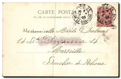Triomfboog van het Carrousel — Parijs — B. F., Parijs, n° 55 — Achterkant