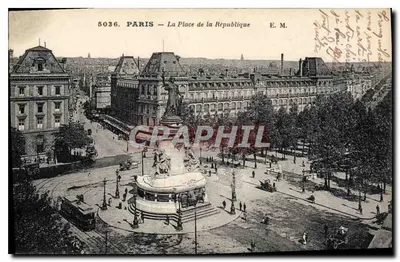 Paryż — Plac Republiki — E. M. n° 5036